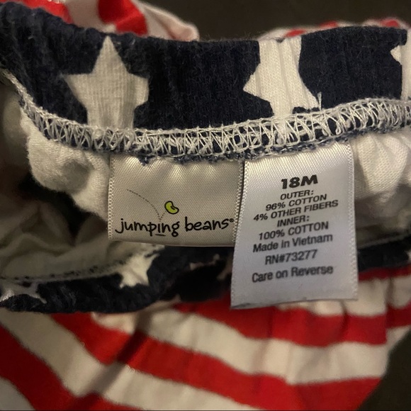 Jumping beans red, white, and blue Stars and Stripes skort set size 18M - Picture 2 of 7